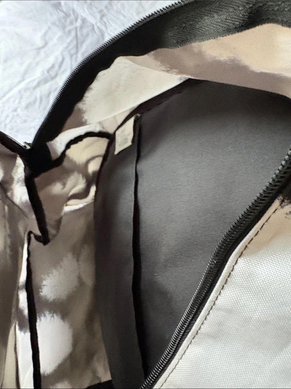 Nike Black & White Graphic Backpack with Red Swoosh